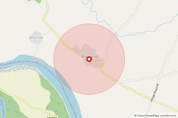 Map showing approximate area covered by Pincode 425421 — Hisale B.O, Dhule