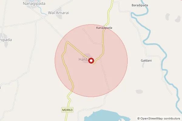 Map showing approximate area covered by Pincode 425426 — Bandharpada B.O, Nandurbar