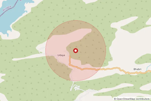 Map showing approximate area covered by Pincode 425432 — Fattepur B.O, Nandurbar