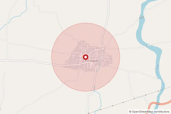 Map showing approximate area covered by Pincode 425505 — Chinawal S.O, Jalgaon