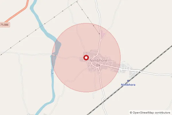 Map showing approximate area covered by Pincode 425506 — Nimbhora S.O, Jalgaon