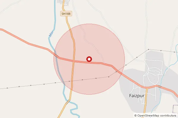 Map showing approximate area covered by Pincode 425524 — Andharmali Bo, Jalgaon