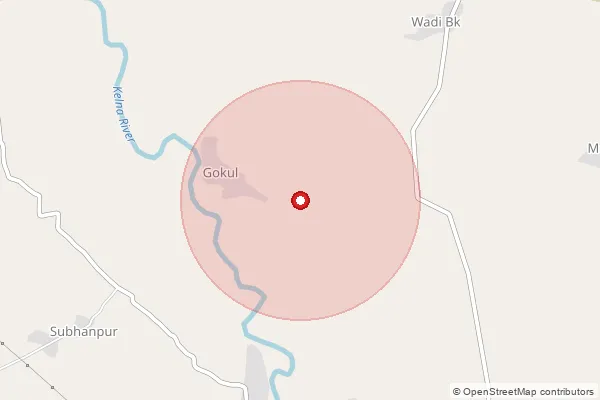 Map showing approximate area covered by Pincode 431114 — Pahtepur B.O, Jalna