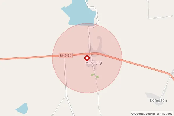Map showing approximate area covered by Pincode 431123 — Chandan Sawargaon B.O, Beed