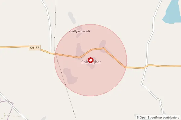 Map showing approximate area covered by Pincode 431126 — Hingni Bk B.O, Beed