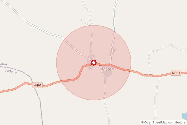 Map showing approximate area covered by Pincode 431130 — Ardha Pimpri B.O, Beed