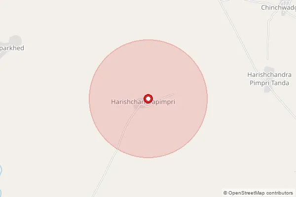 Map showing approximate area covered by Pincode 431144 — Harichanra Pimpri B.O, Beed