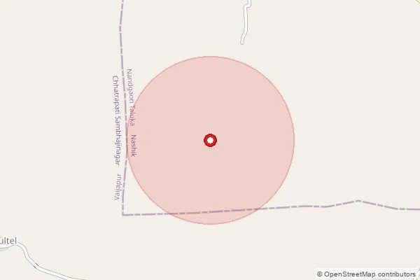 Map showing approximate area covered by Pincode 431150 — Gondegaon B.O, Aurangabad