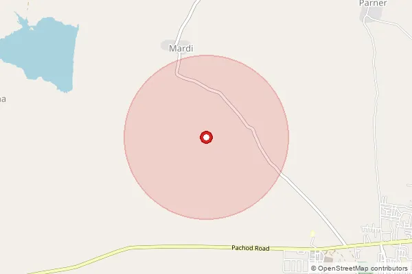 Map showing approximate area covered by Pincode 431204 — Hastepokhari B.O, Jalna