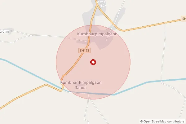 Map showing approximate area covered by Pincode 431211 — Pimparkheda (Bk) B.O, Jalna