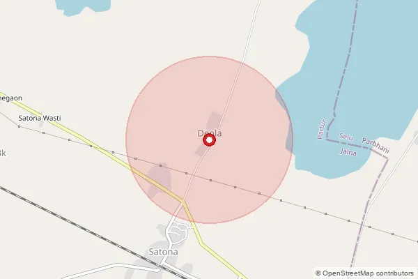 Map showing approximate area covered by Pincode 431502 — Osmanpur B.O, Jalna