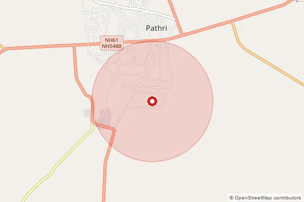 Map showing approximate area covered by Pincode 431506 — Khavane Pimpri B.O, Parbhani