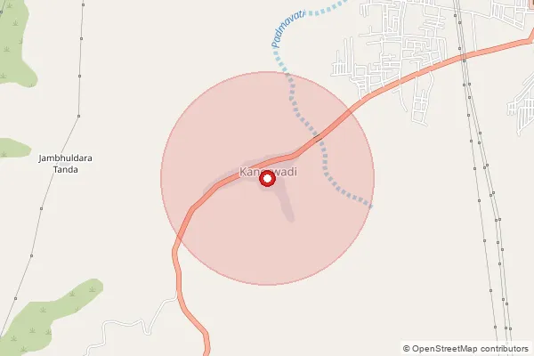 Map showing approximate area covered by Pincode 431515 — Dharmapuri B.O, Beed