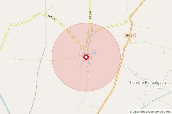 Map showing approximate area covered by Pincode 431521 — Dhasadi B.O, Parbhani