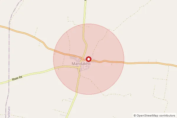 Map showing approximate area covered by Pincode 431537 — Bhogaon B.O, Parbhani