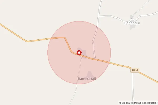 Map showing approximate area covered by Pincode 431541 — Mangrul B.O, Parbhani