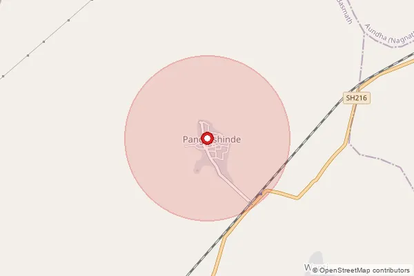 Map showing approximate area covered by Pincode 431701 — Jawala Panchal B.O, Hingoli