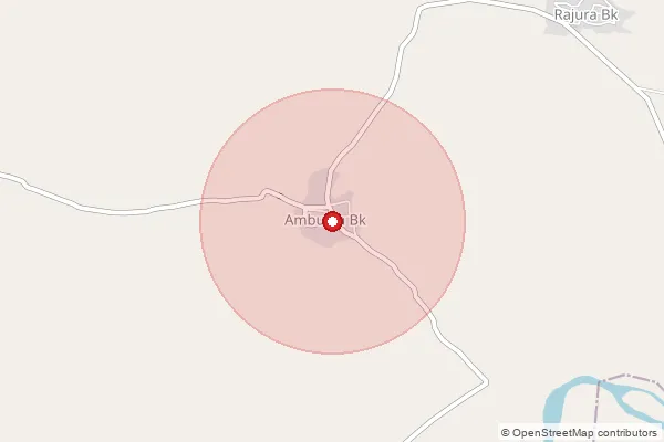 Map showing approximate area covered by Pincode 431714 — Ambulga B.O, Nanded