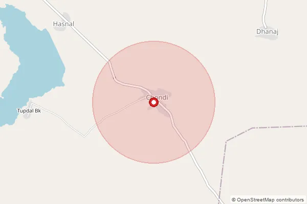 Map showing approximate area covered by Pincode 431717 — Hottal B.O, Nanded