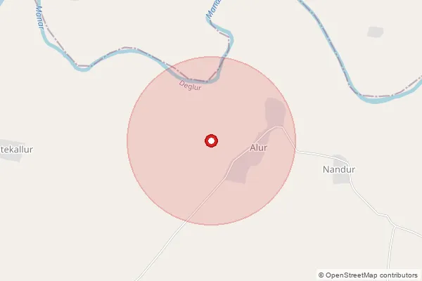 Map showing approximate area covered by Pincode 431723 — Sugaon B.O, Nanded