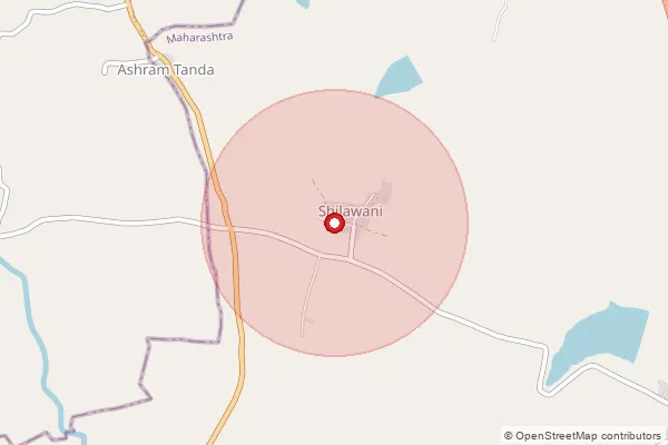 Map showing approximate area covered by Pincode 431741 — Bhutan Hipparga B.O, Nanded