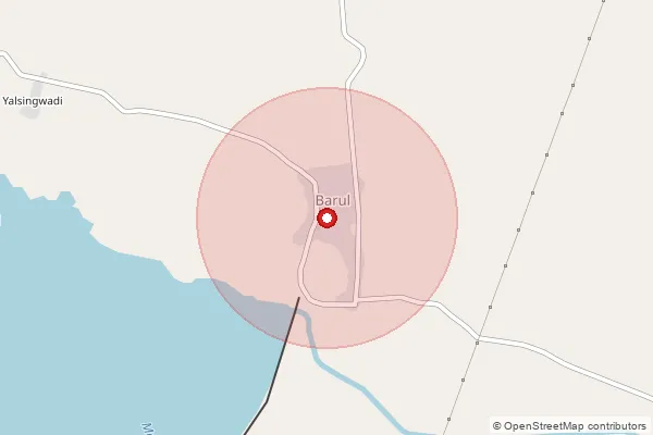 Map showing approximate area covered by Pincode 431746 — Chikhali B.O, Nanded