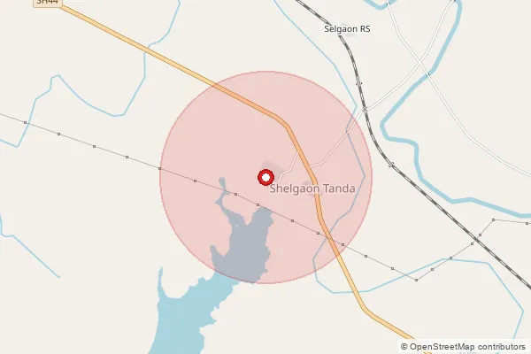 Map showing approximate area covered by Pincode 431807 — Bitnal B.O, Nanded