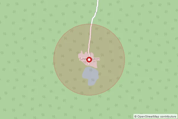 Map showing approximate area covered by Pincode 431810 — Kopra B.O, Nanded