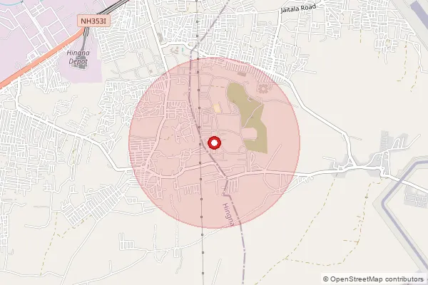 Map showing approximate area covered by Pincode 440019 — C.R.P.F. Nagpur S.O, Nagpur