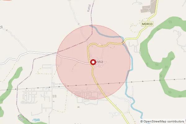 Map showing approximate area covered by Pincode 440023 — Adegaon B.O, Nagpur