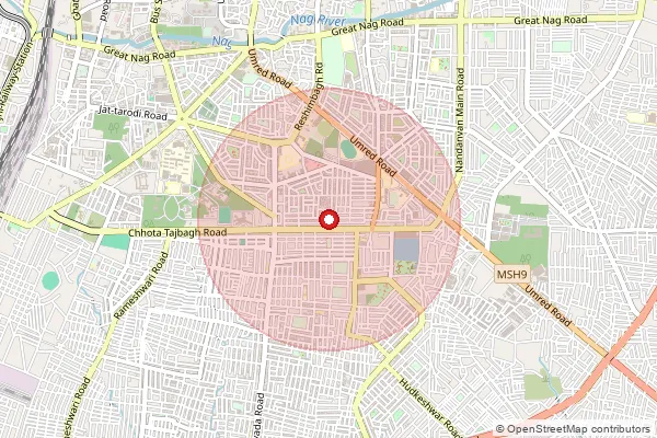 Map showing approximate area covered by Pincode 440024 — Ayodhya Nagar S.O, Nagpur