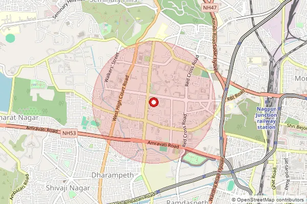 Map showing approximate area covered by Pincode 440038 — Ndc Nagpur Gpo, Na