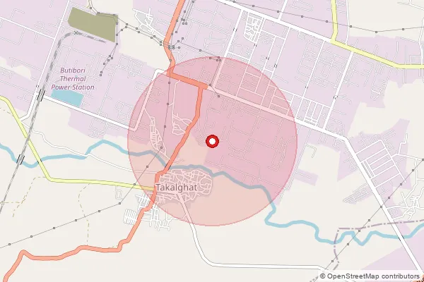 Map showing approximate area covered by Pincode 441101 — Khubala B.O, Nagpur