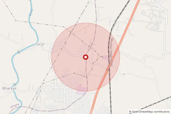 Map showing approximate area covered by Pincode 441108 — Ashta B.O, Nagpur