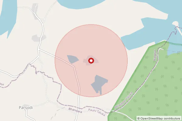 Map showing approximate area covered by Pincode 441201 — Thutanbori B.O, Nagpur