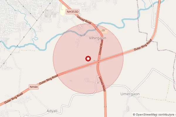 Map showing approximate area covered by Pincode 441204 — Kalamna B.O, Nagpur