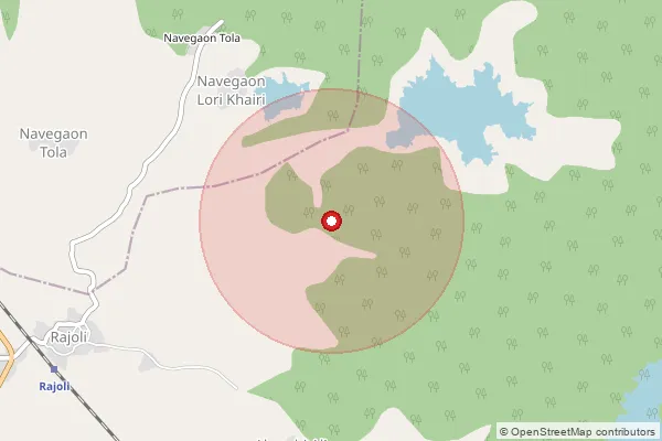 Map showing approximate area covered by Pincode 441212 — Navegaon Lonkhairi B.O, Chandrapur