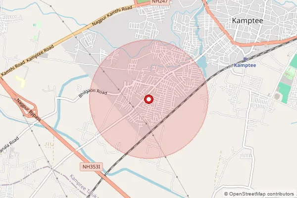 Map showing approximate area covered by Pincode 441401 — Deolapar B.O, Nagpur