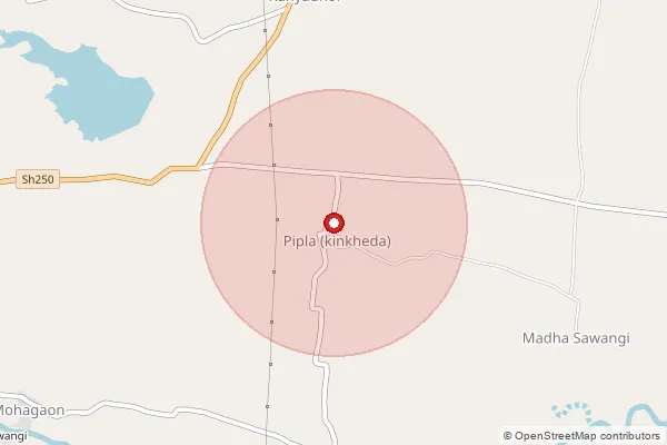 Map showing approximate area covered by Pincode 441502 — Raulgaon B.O, Nagpur