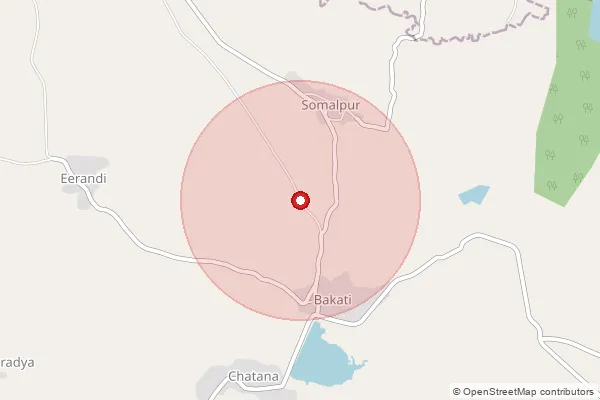 Map showing approximate area covered by Pincode 441702 — Kesori B.O, Gondia