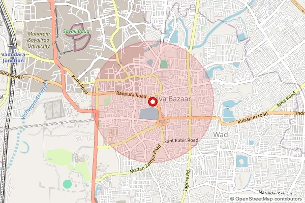 Map showing approximate area covered by Pincode 441905 — Mandvi B.O, Bhandara