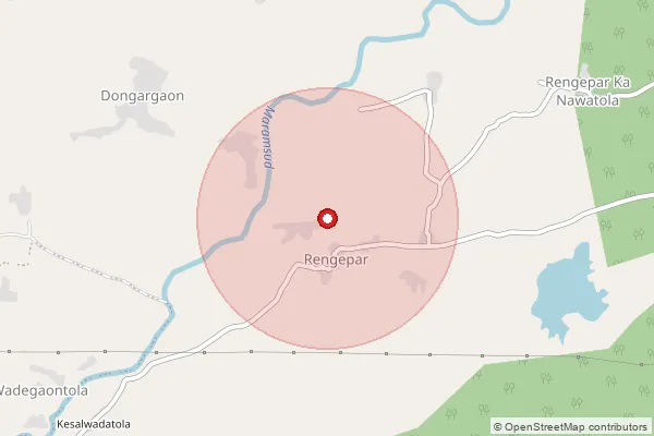 Map showing approximate area covered by Pincode 441911 — Chikhali B.O, Gondia