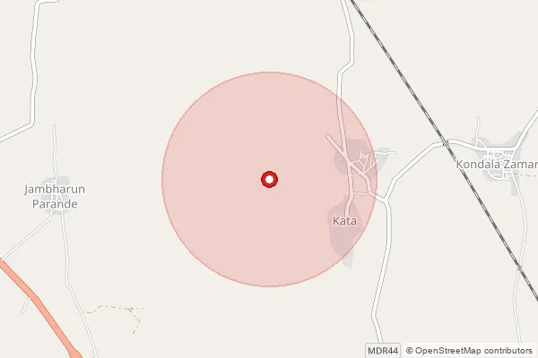Map showing approximate area covered by Pincode 442107 — Sawangi Meghe So, Wardha