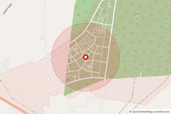 Map showing approximate area covered by Pincode 442501 — Chandrapur Ord Fact S.O, Chandrapur