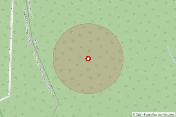 Map showing approximate area covered by Pincode 442504 — Narayanpur B.O, Gadchiroli