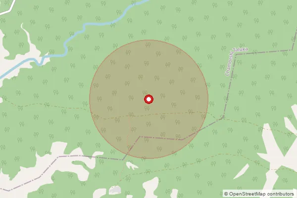 Map showing approximate area covered by Pincode 442604 — Nimgaon B.O, Gadchiroli