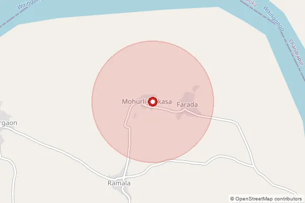 Map showing approximate area covered by Pincode 442704 — Ghotsur B.O, Gadchiroli