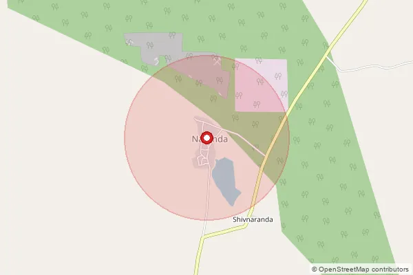 Map showing approximate area covered by Pincode 442916 — Dhanoli B.O, Chandrapur