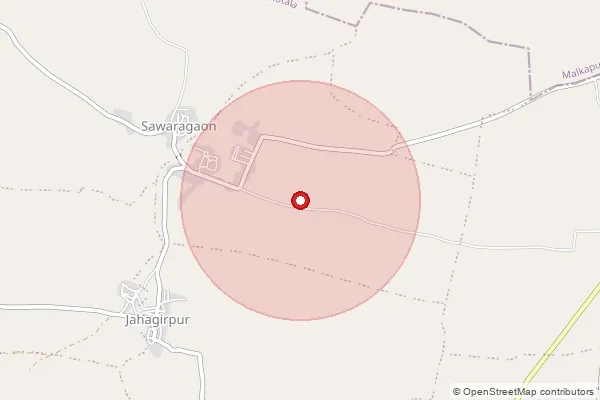 Map showing approximate area covered by Pincode 443102 — Dabhadi B.O, Buldhana