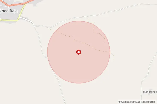 Map showing approximate area covered by Pincode 443203 — Dawargaon B.O, Buldhana